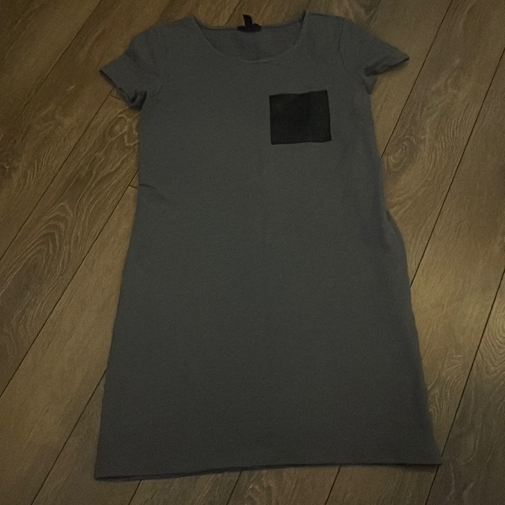 Gap Grey Dress with Leather Pocket Size XS
